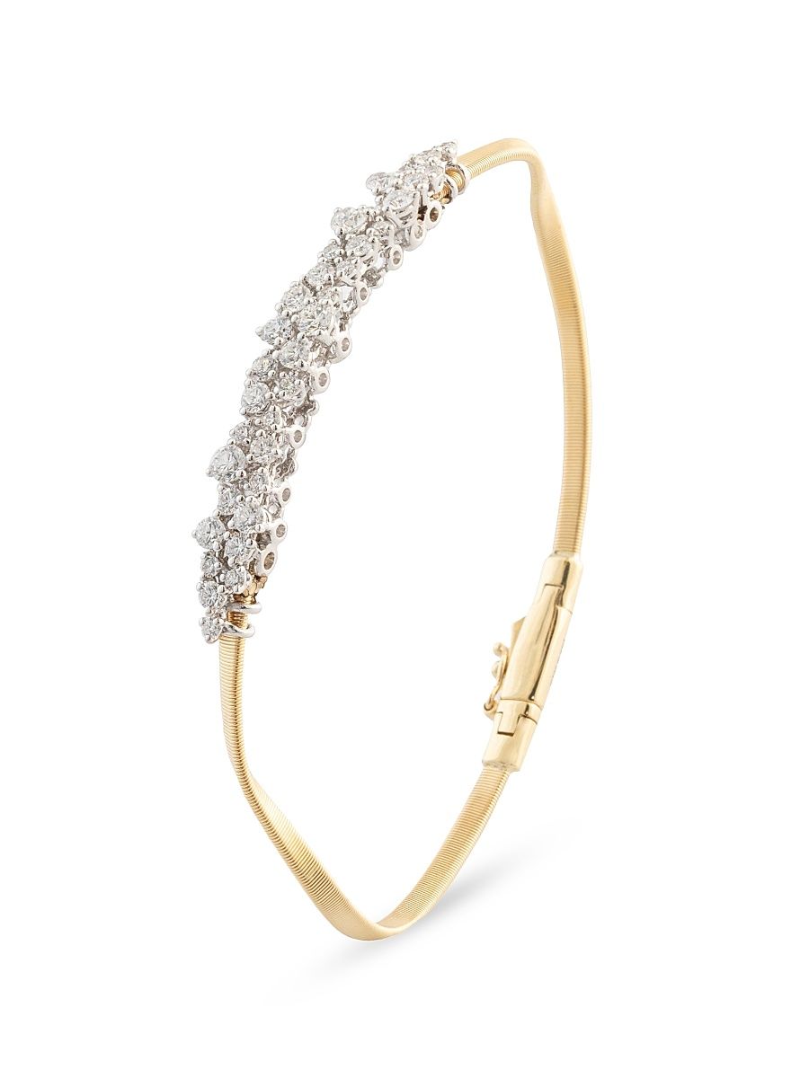Women's Marrakech 18K Yellow & White Gold & 1.09 TCW Diamond Cluster Bracelet - Yellow Gold