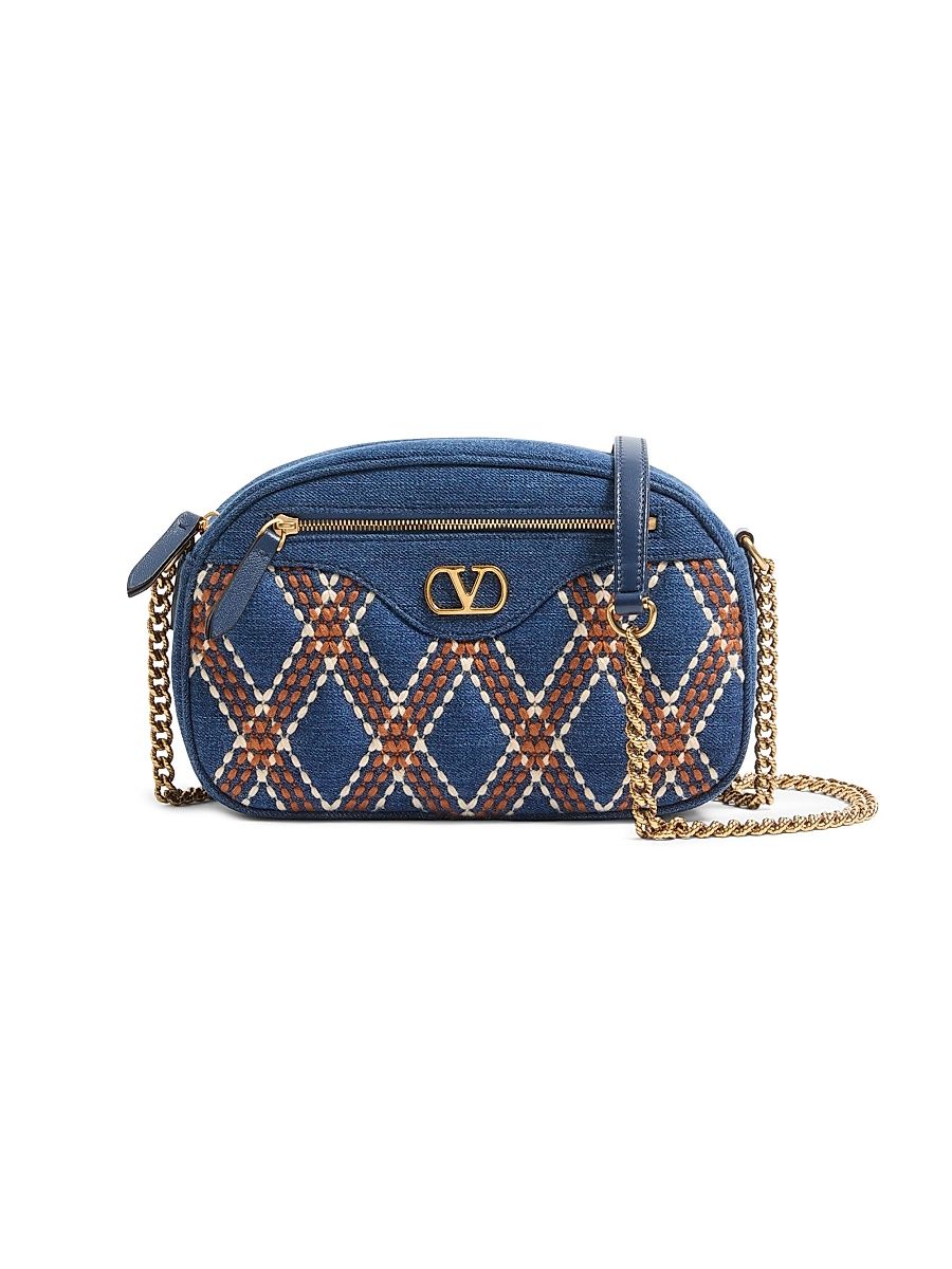 Women's Quiltie 67 Nappa Leather Shoulder Bag - Denim