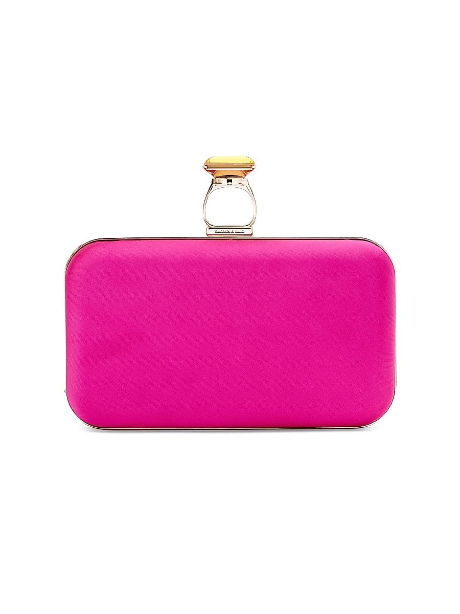 Women's On The Rocks Satin Clutch - Cerise