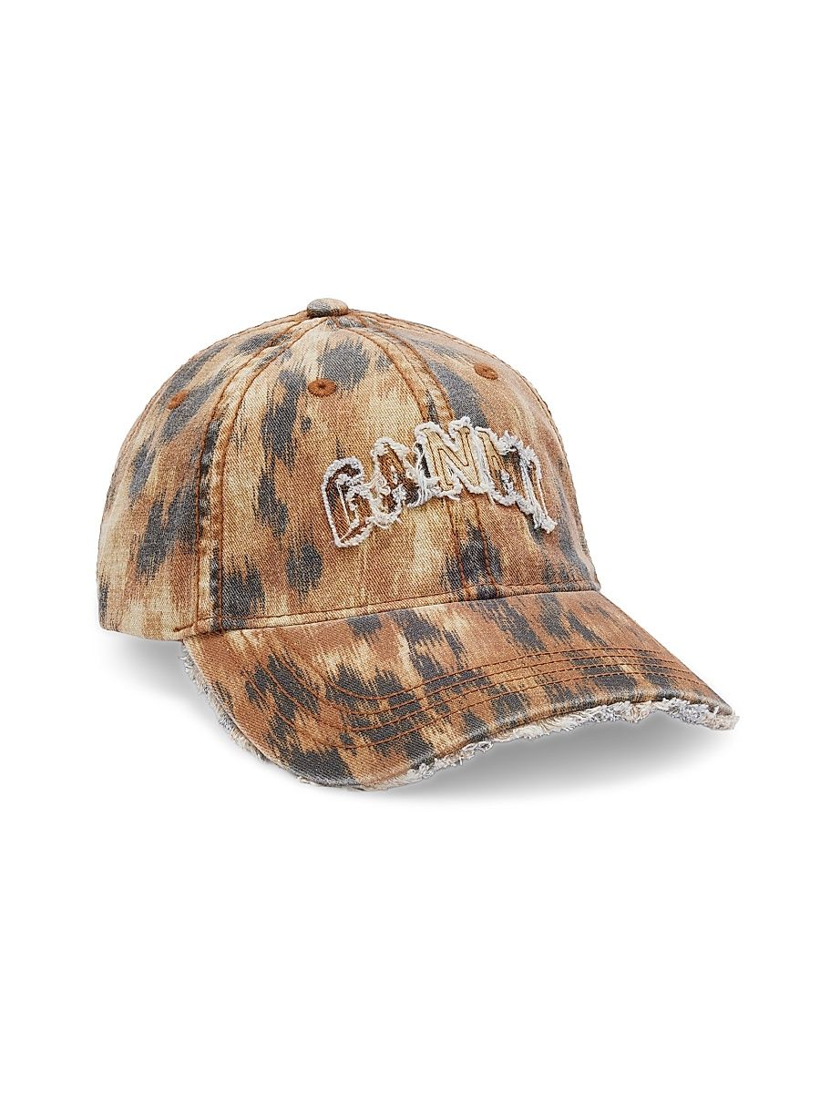 Women's Washed Leopard Cotton Baseball Cap - Lantana