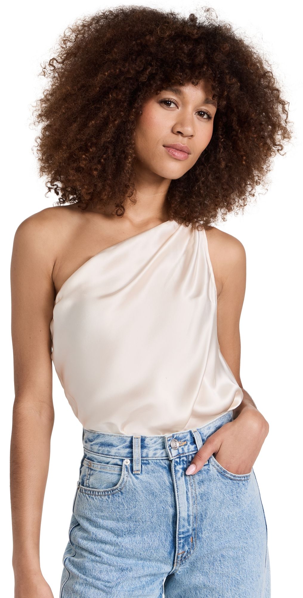 CAMI NYC Darby Thong Bodysuit Ceramic XXS