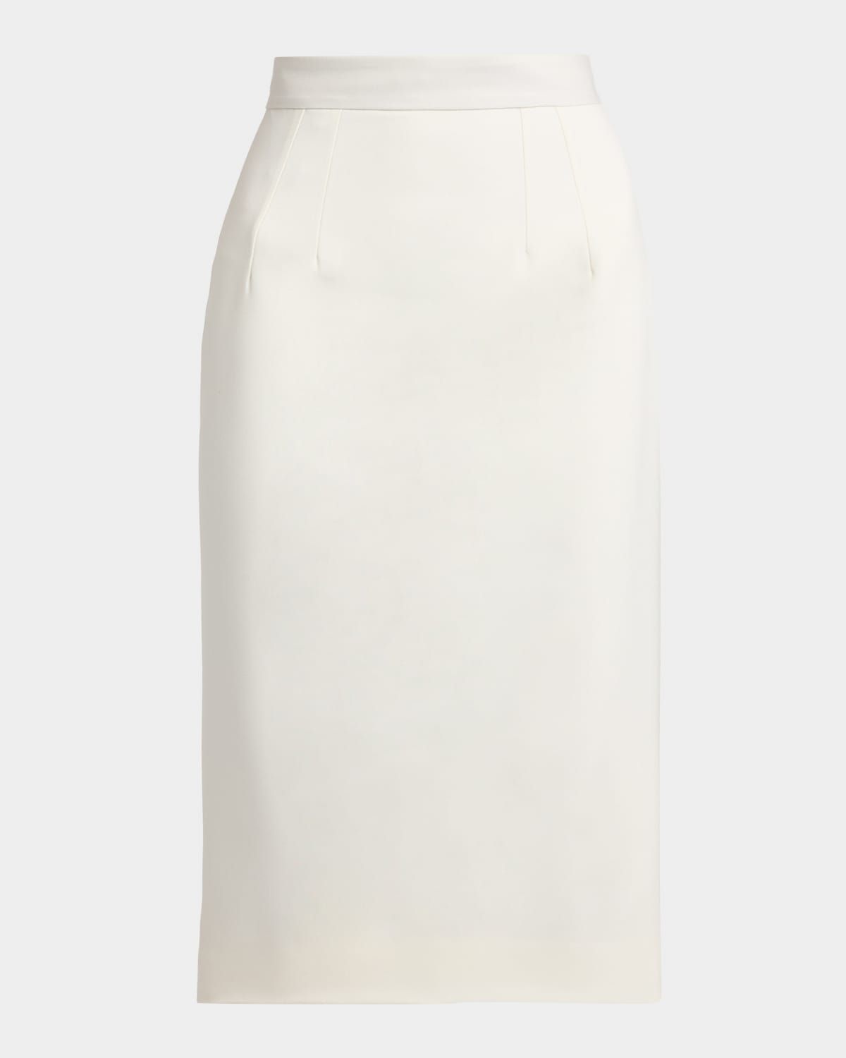 Wool-Stretch Cady Pencil Skirt