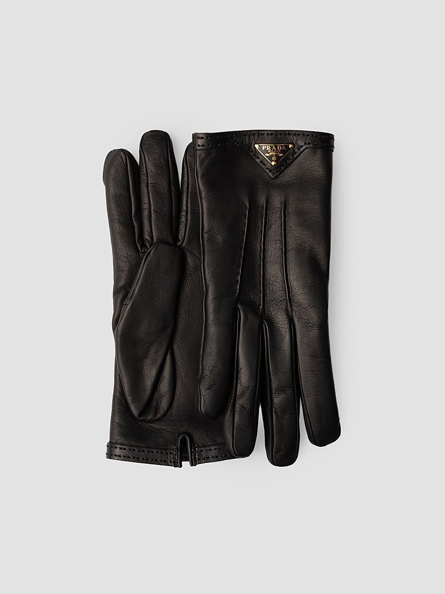Women's Leather Gloves - Black - Size 6.5