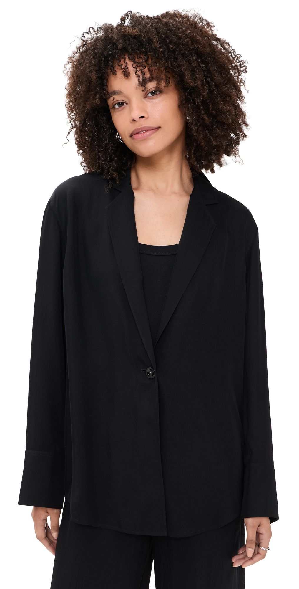 Theory Washed Twill Airy Blazer Black L