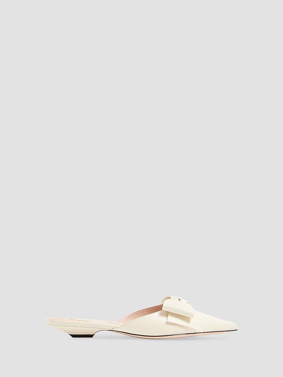 Women's Bowow Kidskin 20MM Mules - Ivory - Size 7