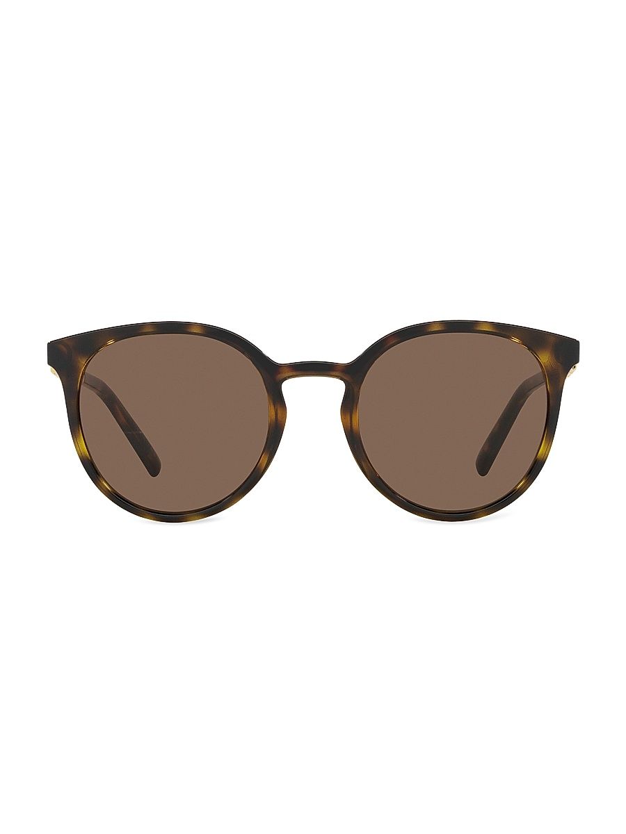 Women's 52MM Round Sunglasses - Havana
