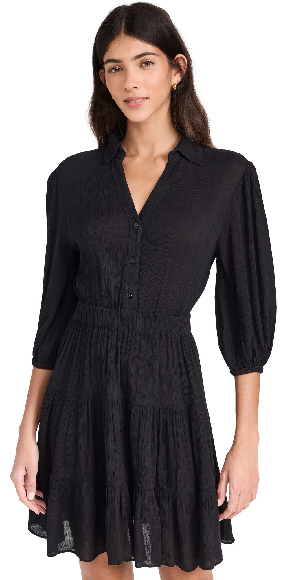 Playa Lucila Collared Dress Black XS