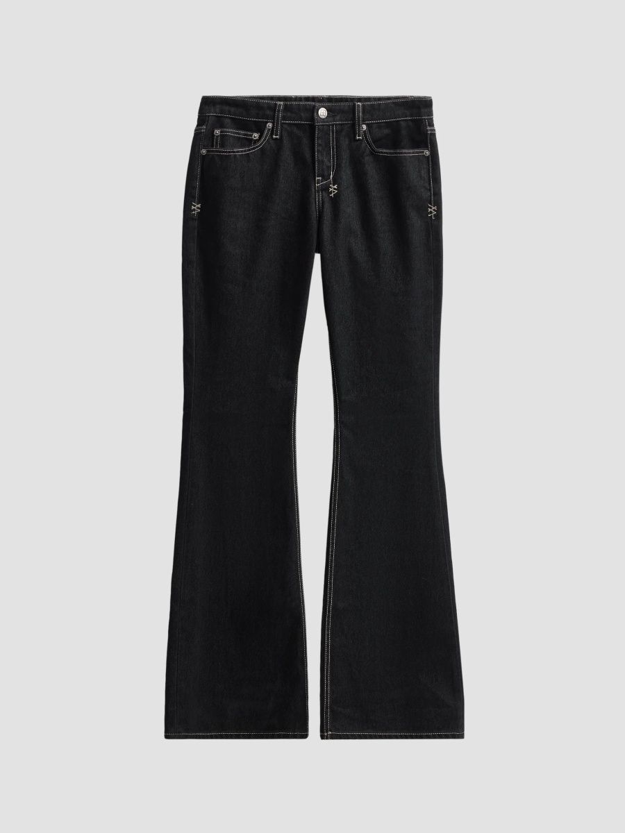 Ksubi Women's Soho Lo Flocked Jeans - Black - Size 24