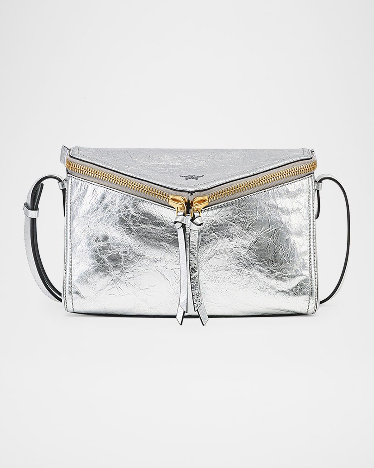 3D Diamant Metallic Leather Shoulder Bag