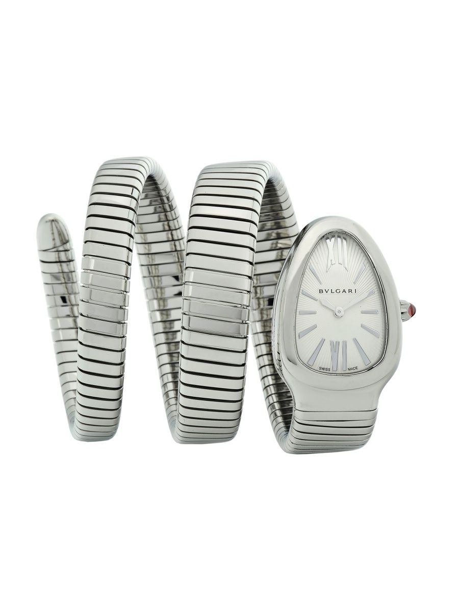 BVLGARI Women's Serpenti Tubogas Stainless Steel Double Twist Watch - Silver