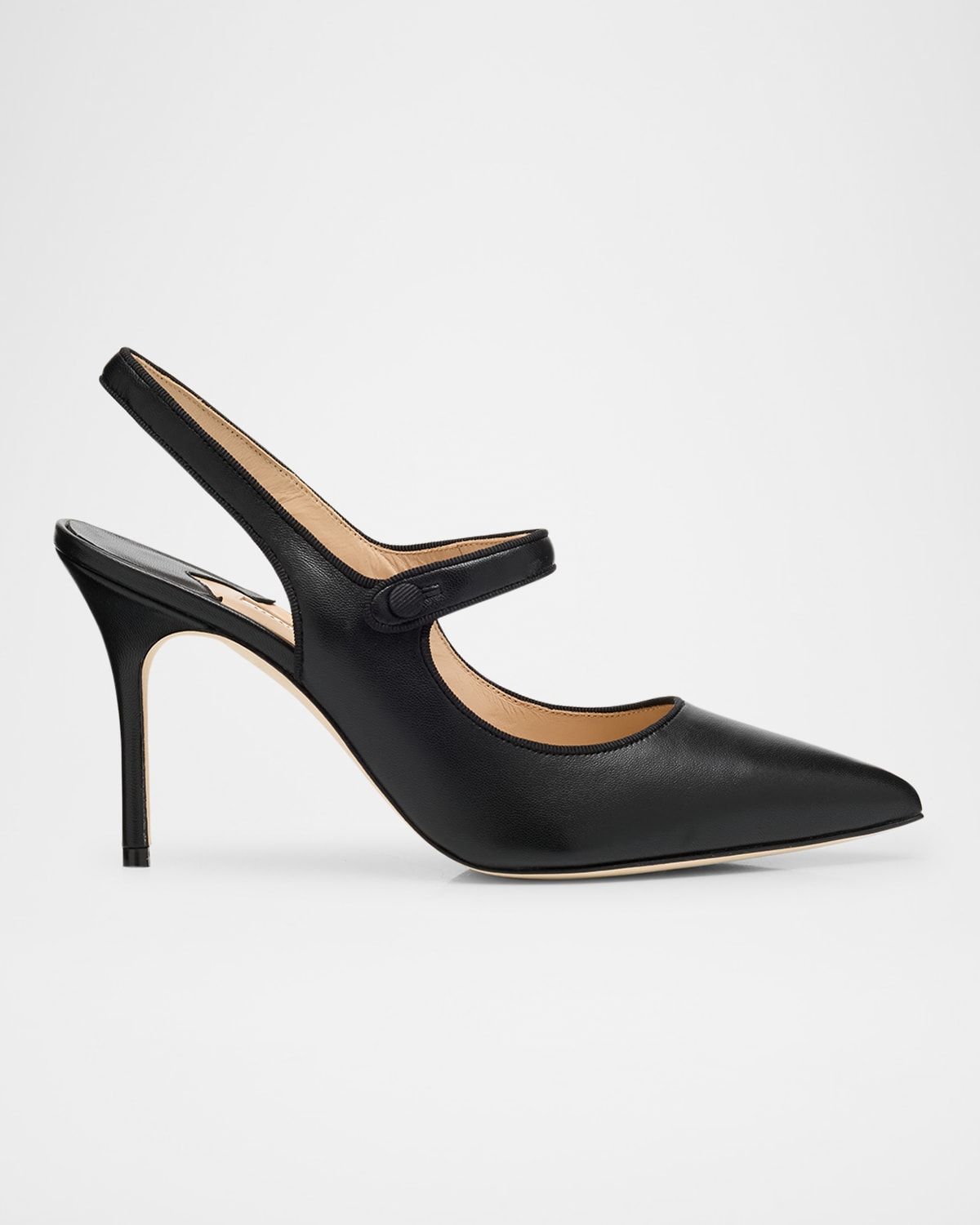 Camparisli Leather Mary Jane Slingback Pumps