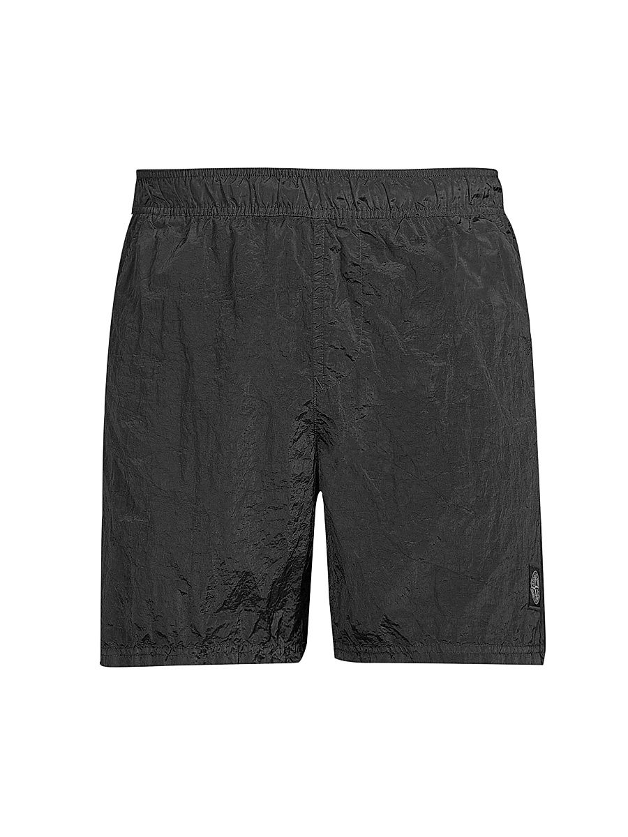 Men's Solid Swim Trunks - Black - Size XL