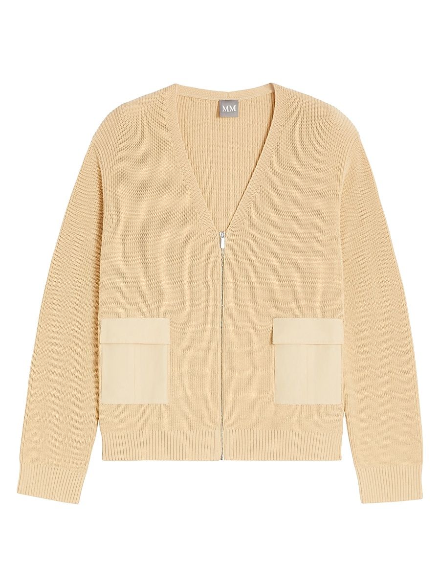 Women's Cotton Yarn Cardigan - Ivory - Size XL