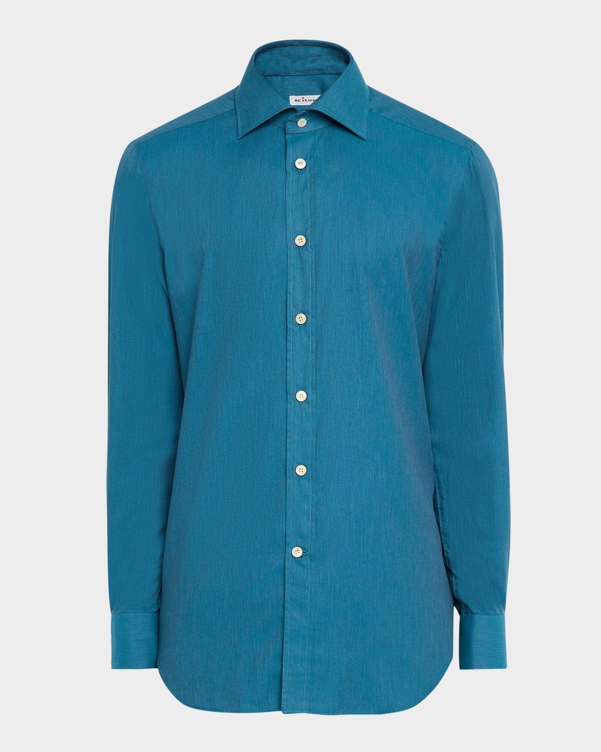 Men & apos;s Cotton Micro-Herringbone Sport Shirt