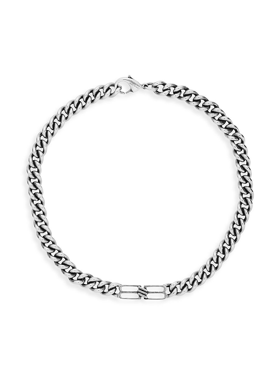 Women's BB Icon Gournette Necklace - Antique Silver - Size Medium