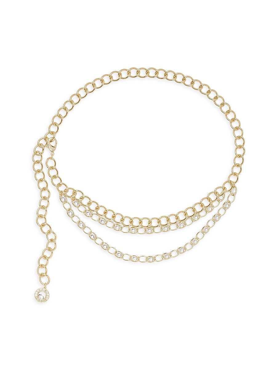 Women's Glass Chain Jewelry Dominika Chain Belt - Gold