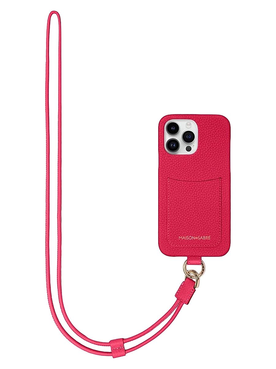 Maison de Sabre Sling Phone Case (iPhone 14 Pro Max) - Shibuya Fuchsia
