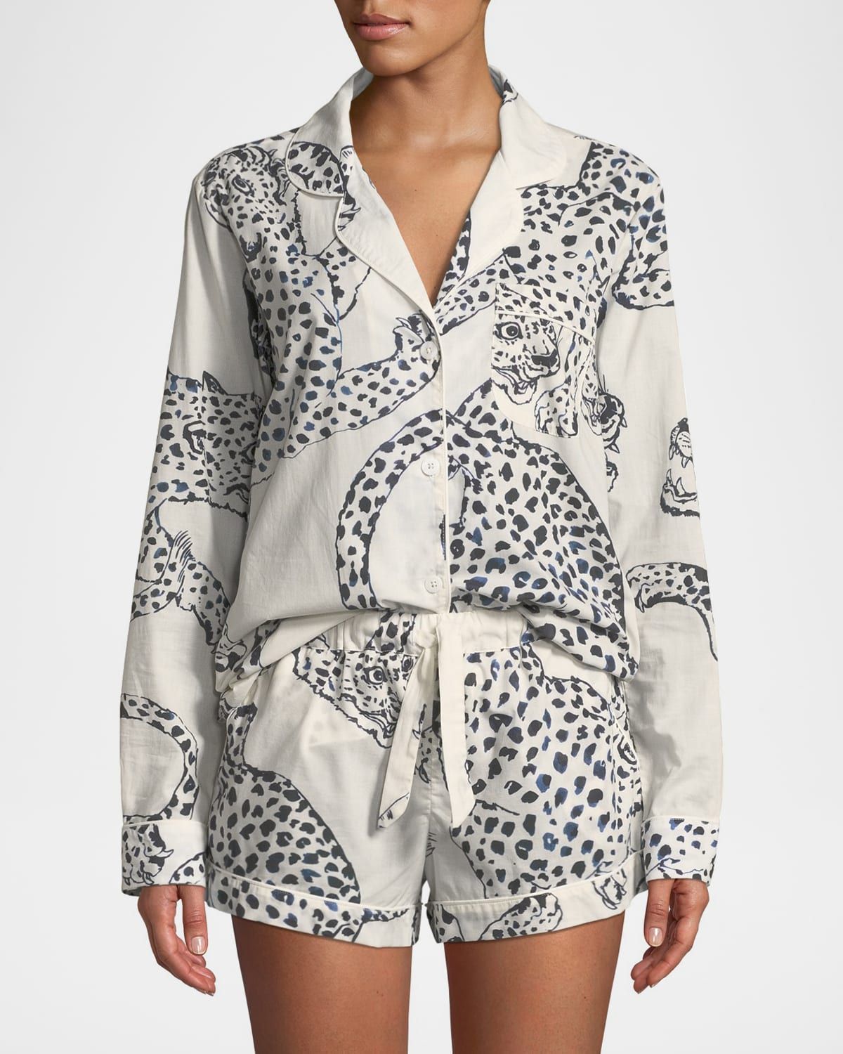 Leopard Print Classic Short Pajama Set