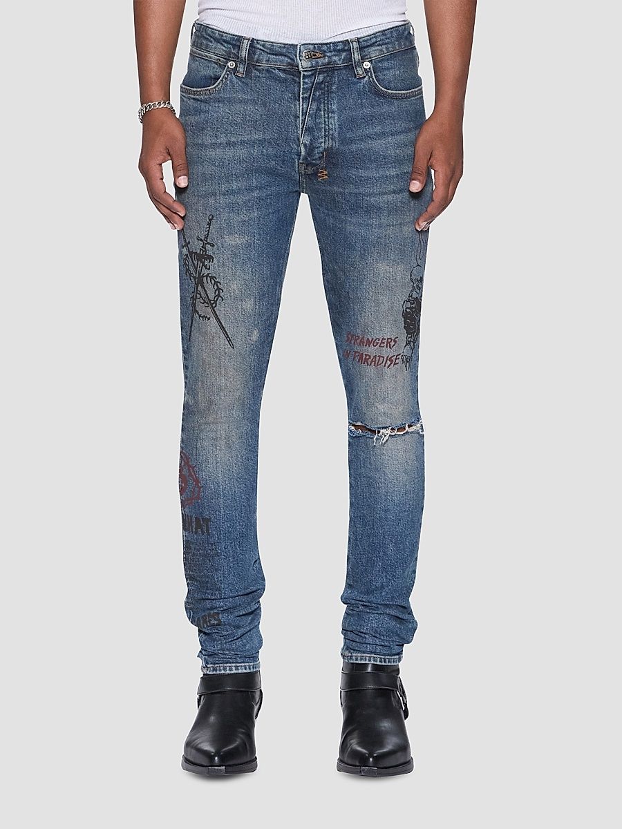Men's Van Winkle Billy Skinny Jeans - Denim - Size 40