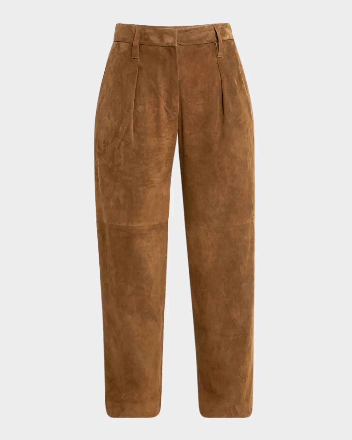 Cropped Suede Trousers
