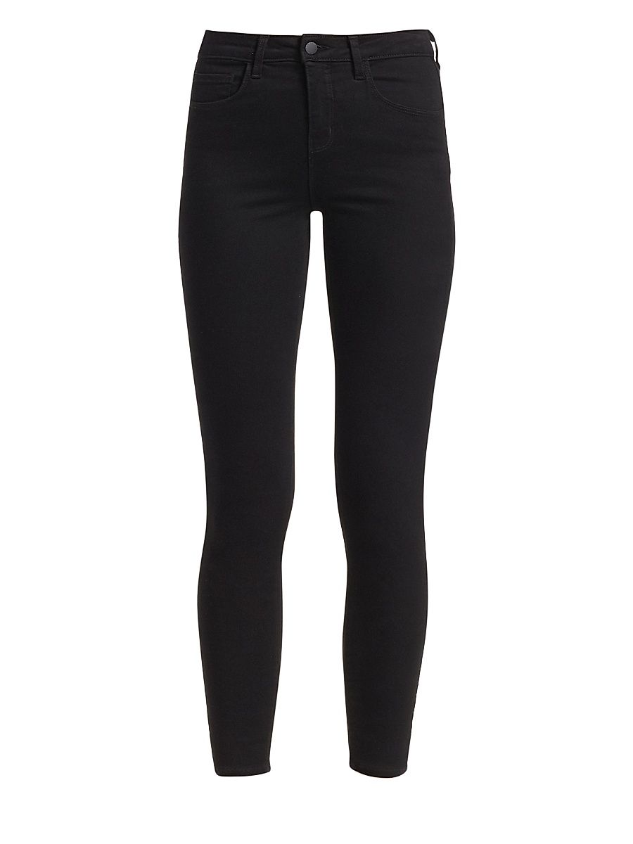 Women's Margot High-Rise Stretch Skinny Ankle Jeans - Noir - Size 30