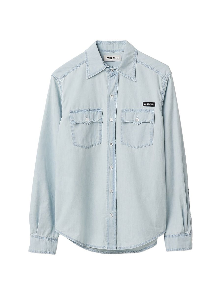 Women's Chambray Shirt - Blue - Size 0