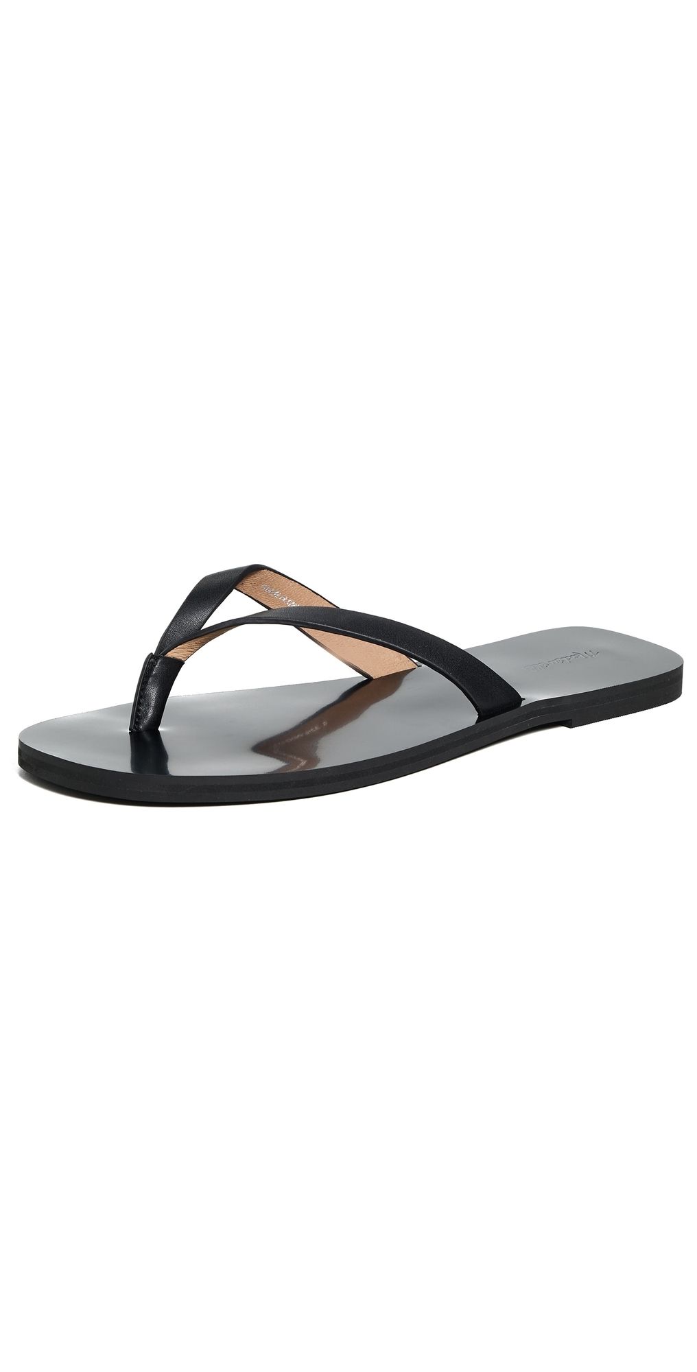 Madewell The Gabi Thong Slide Sandal Black 10