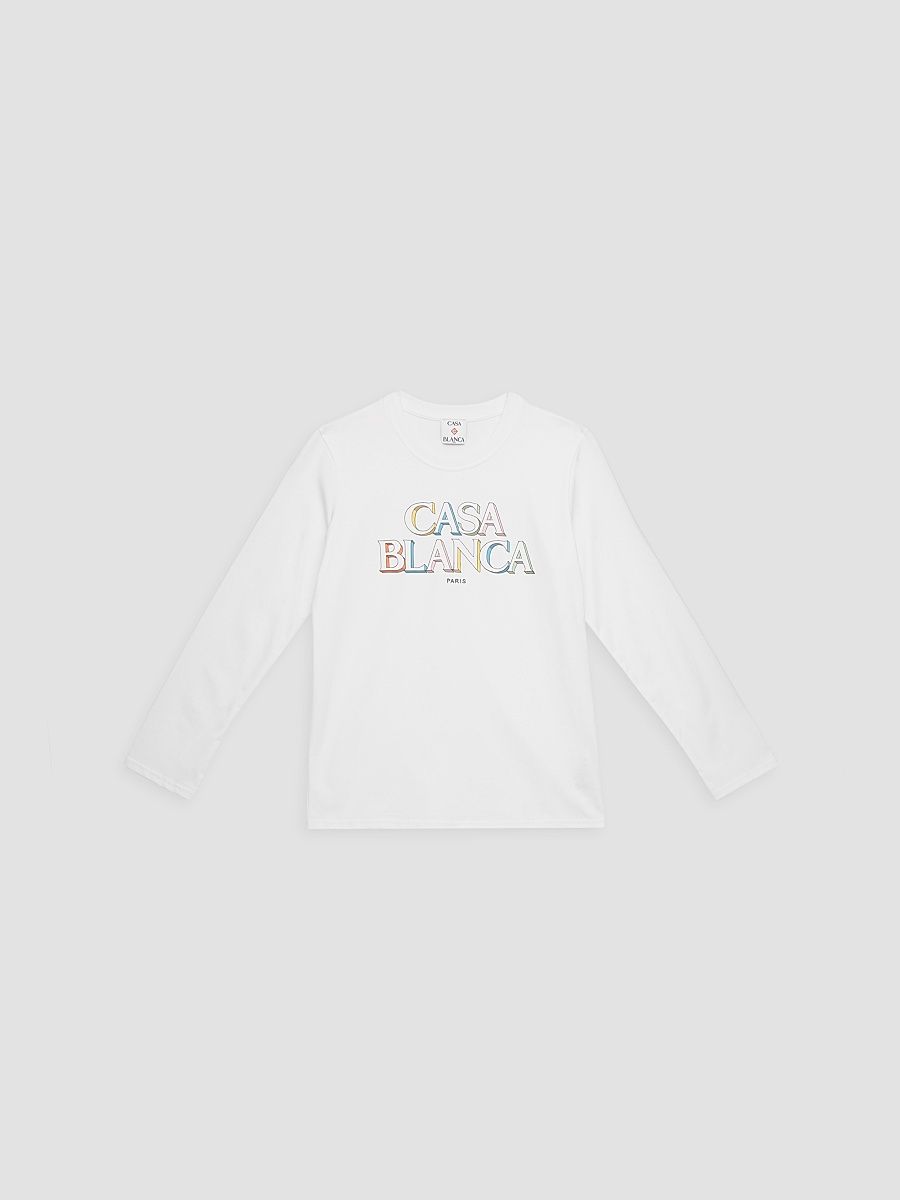 Little Kid's & Kid's Stacked Logo Long-Sleeve T-Shirt - Stacked Logo - Size 13