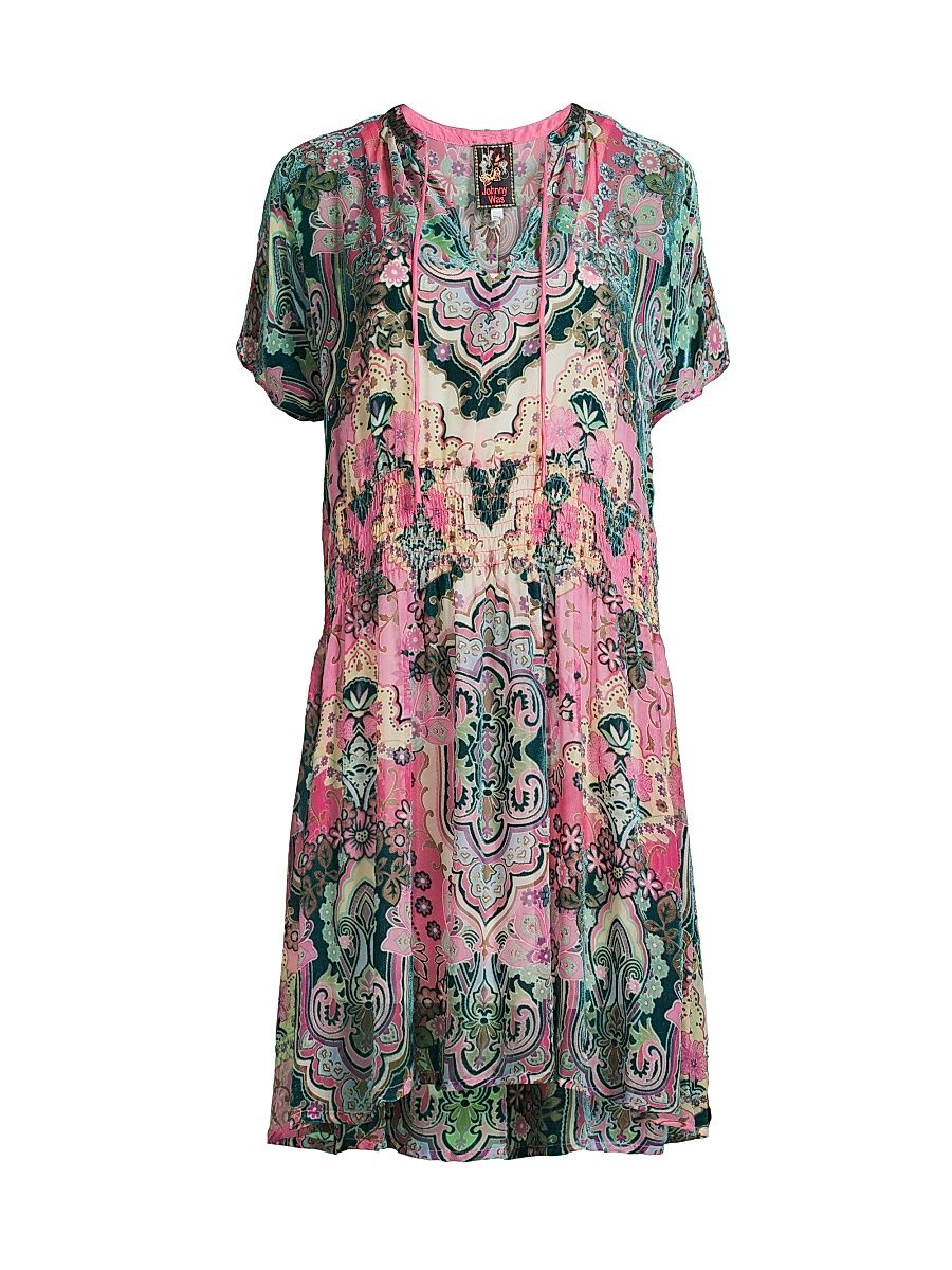 Women's Thia Burnout Slip Dress - Paisley Melody - Size XL