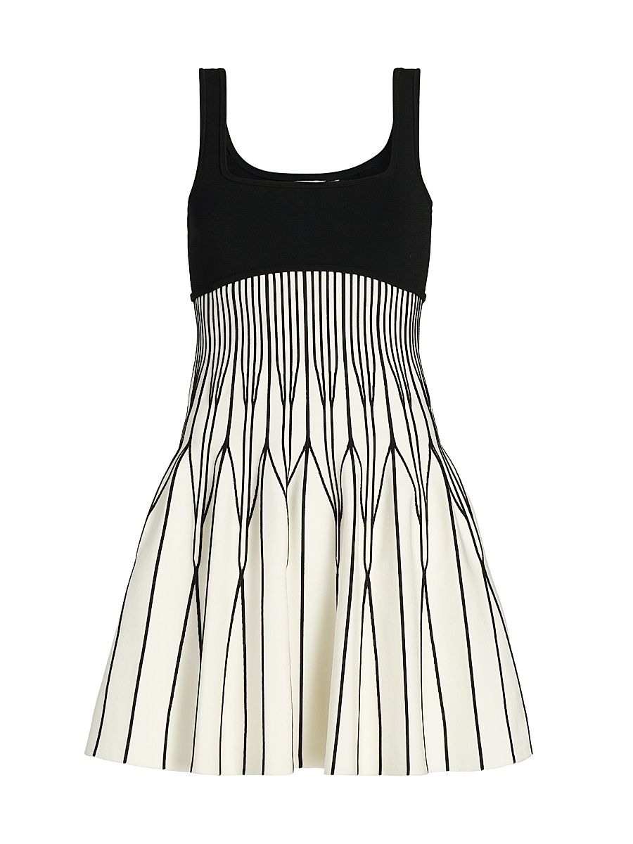 Women's Cynder Fit & Flare Minidress - Black Multi - Size XS