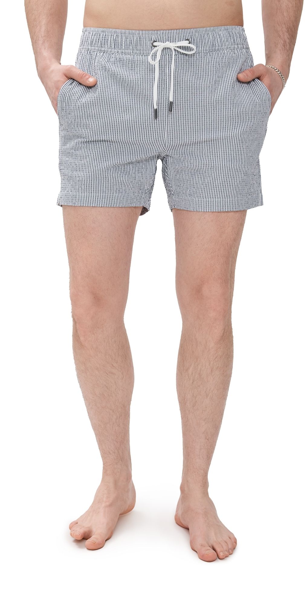 Onia Charles Swim Trunks 5 Deep Navy/White XL