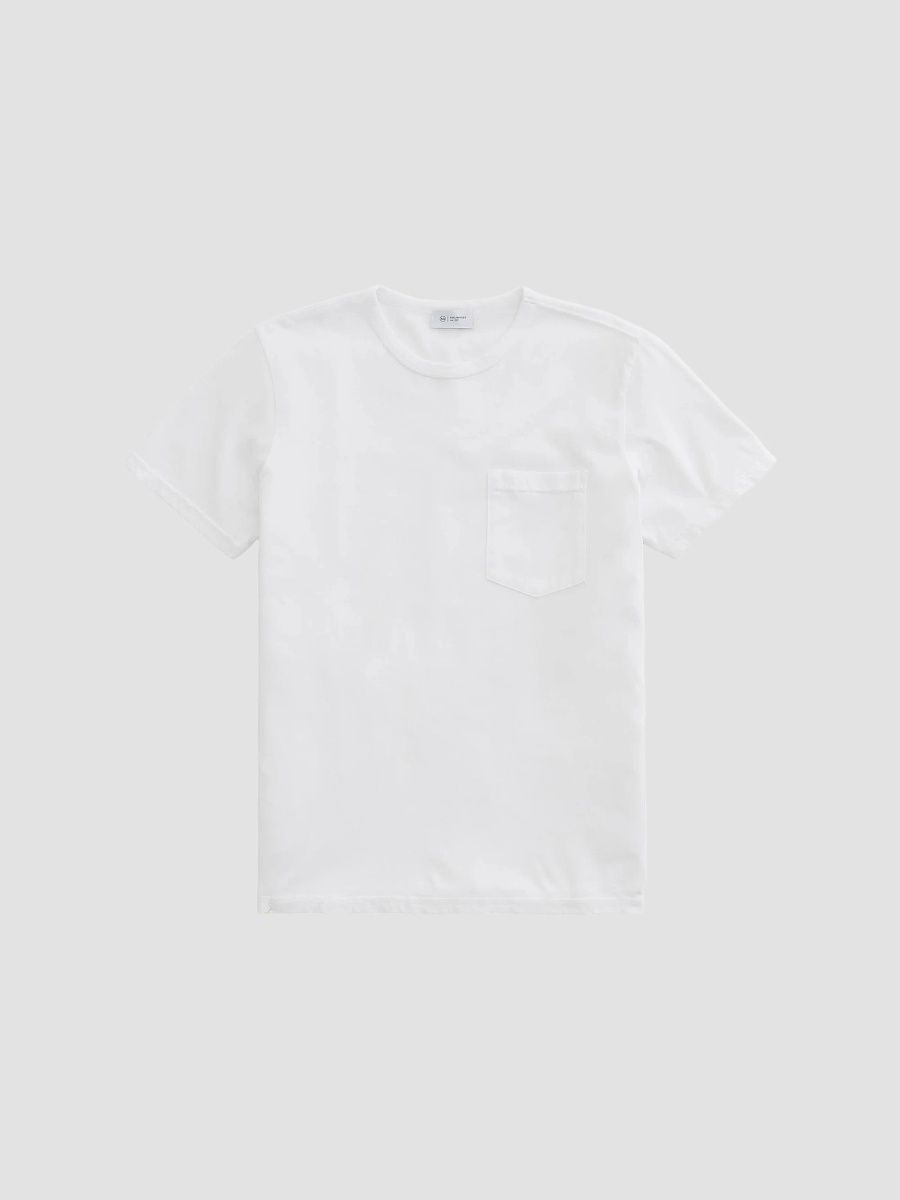 AG Jeans Men's Nick Pocket Crewneck T-Shirt - White - Size Medium