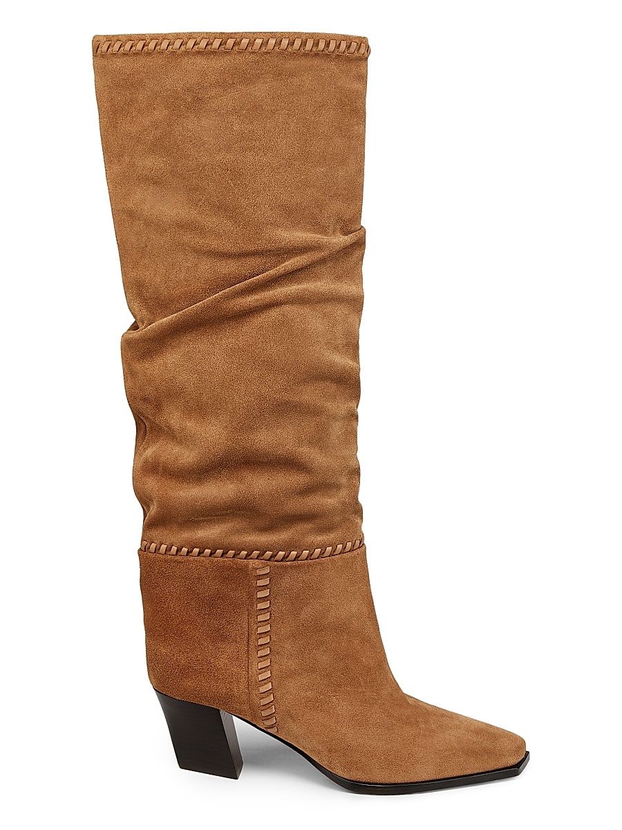 Women's Hart 60MM Suede Knee Boots - Toffee - Size 10