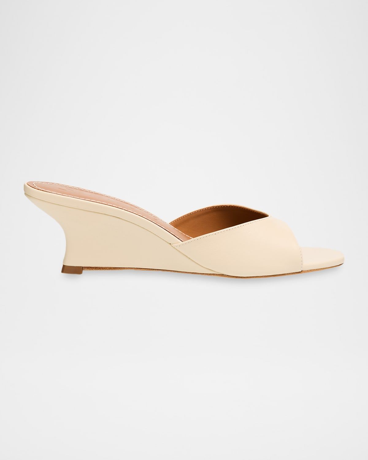 Brigitte Leather Wedge Mules