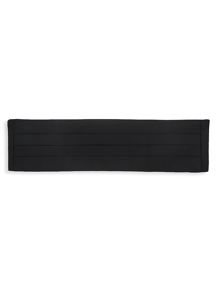 Men's COLLECTION Grosgrain Silk Cummerbund - Black