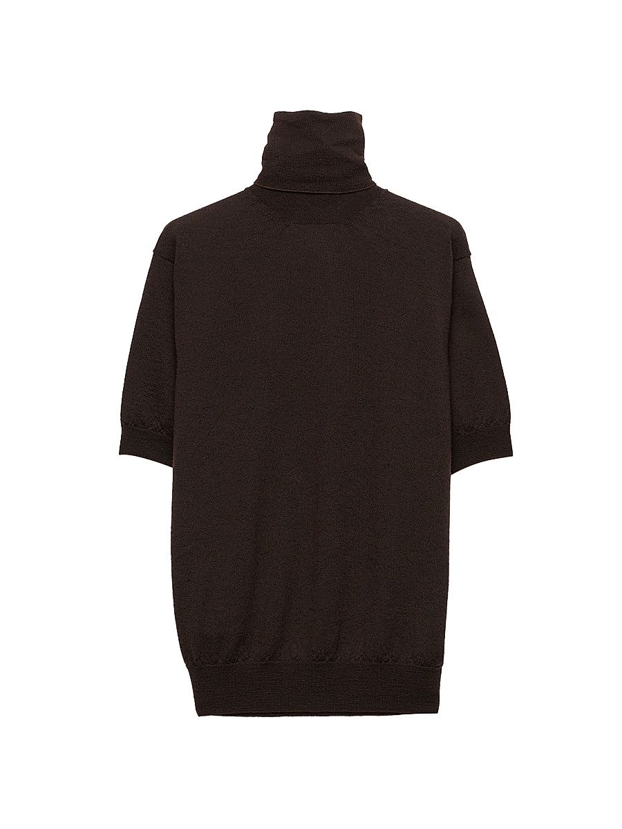 Women's Cashmere Turtleneck Sweater - Brown - Size 10