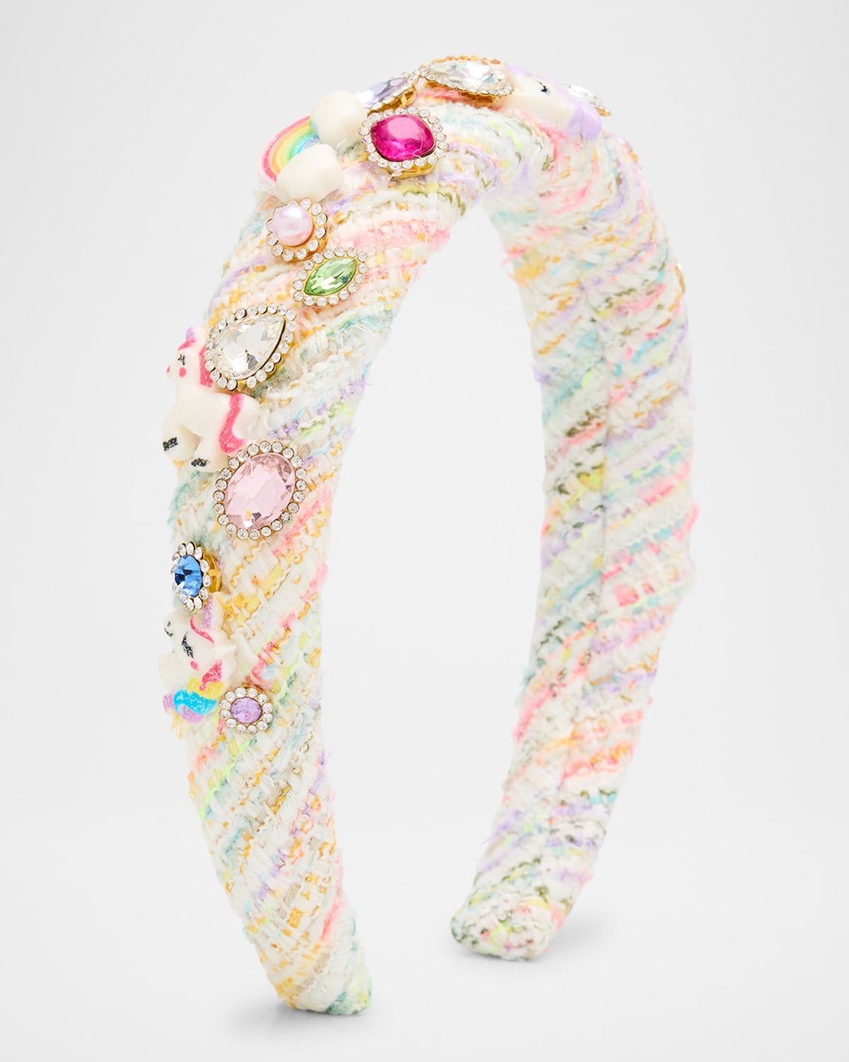 Girl & apos;s Unicorn Tweed Crystal Headband