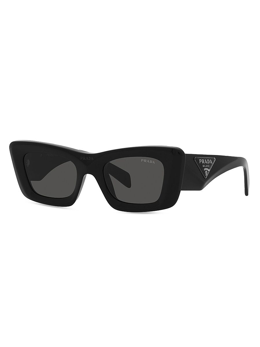 Women's 50MM Rectangular Sunglasses - Black