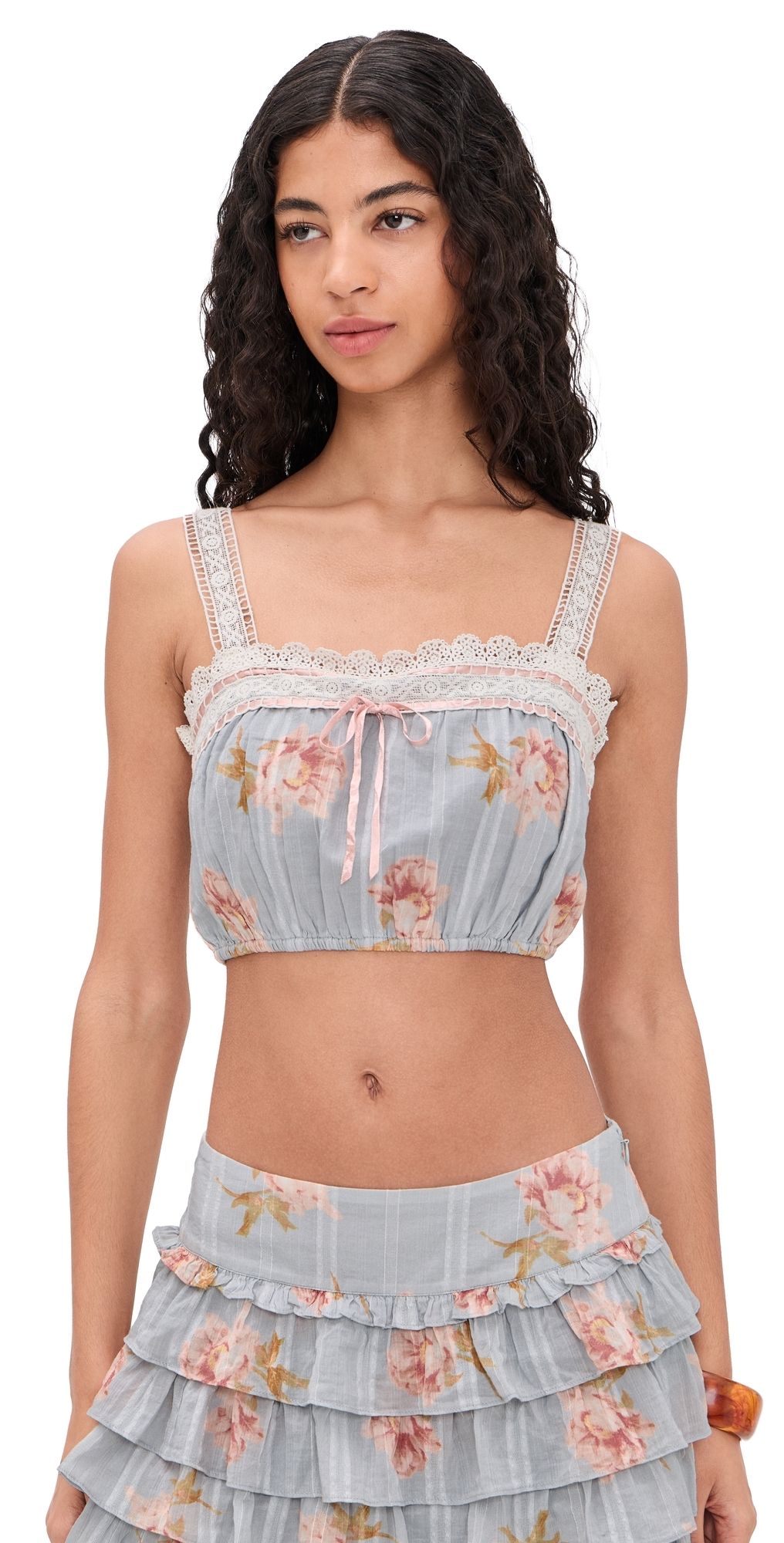 LoveShackFancy Broca Top Rustic Sky M