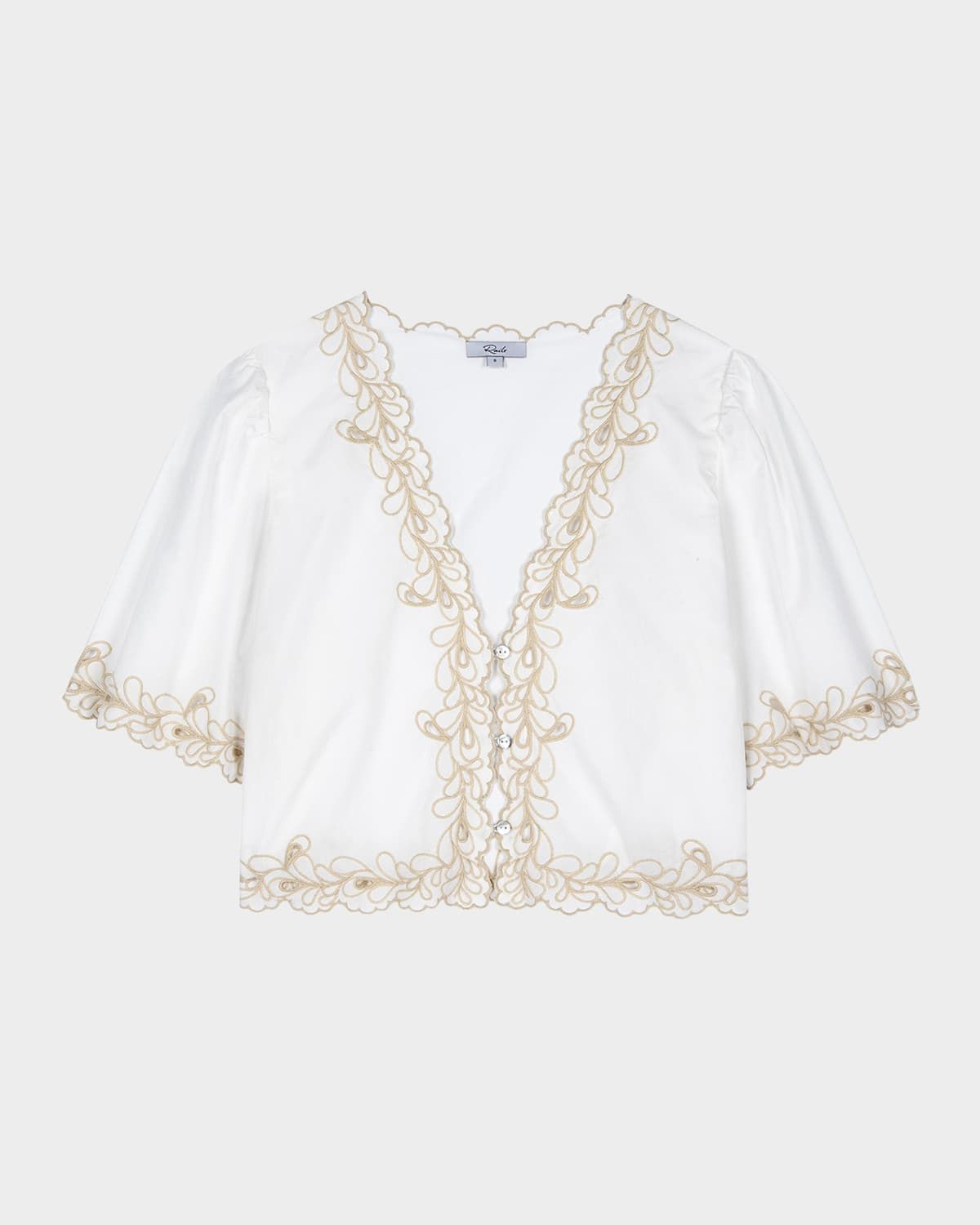 Cataluna Embroidered Button-Front Shirt