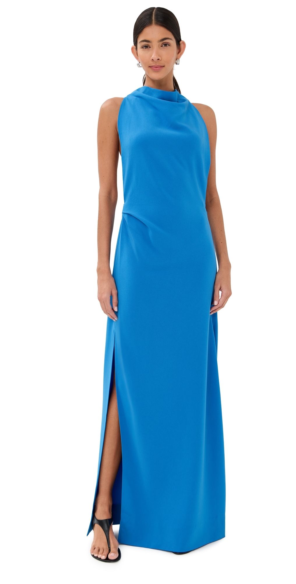 Proenza Schouler Faye Backless Twist Back Dress Cobalt Blue 6