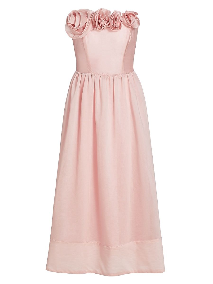 Women's Seren Fit-And-Flare Midi-Dress - Light Pink - Size Large