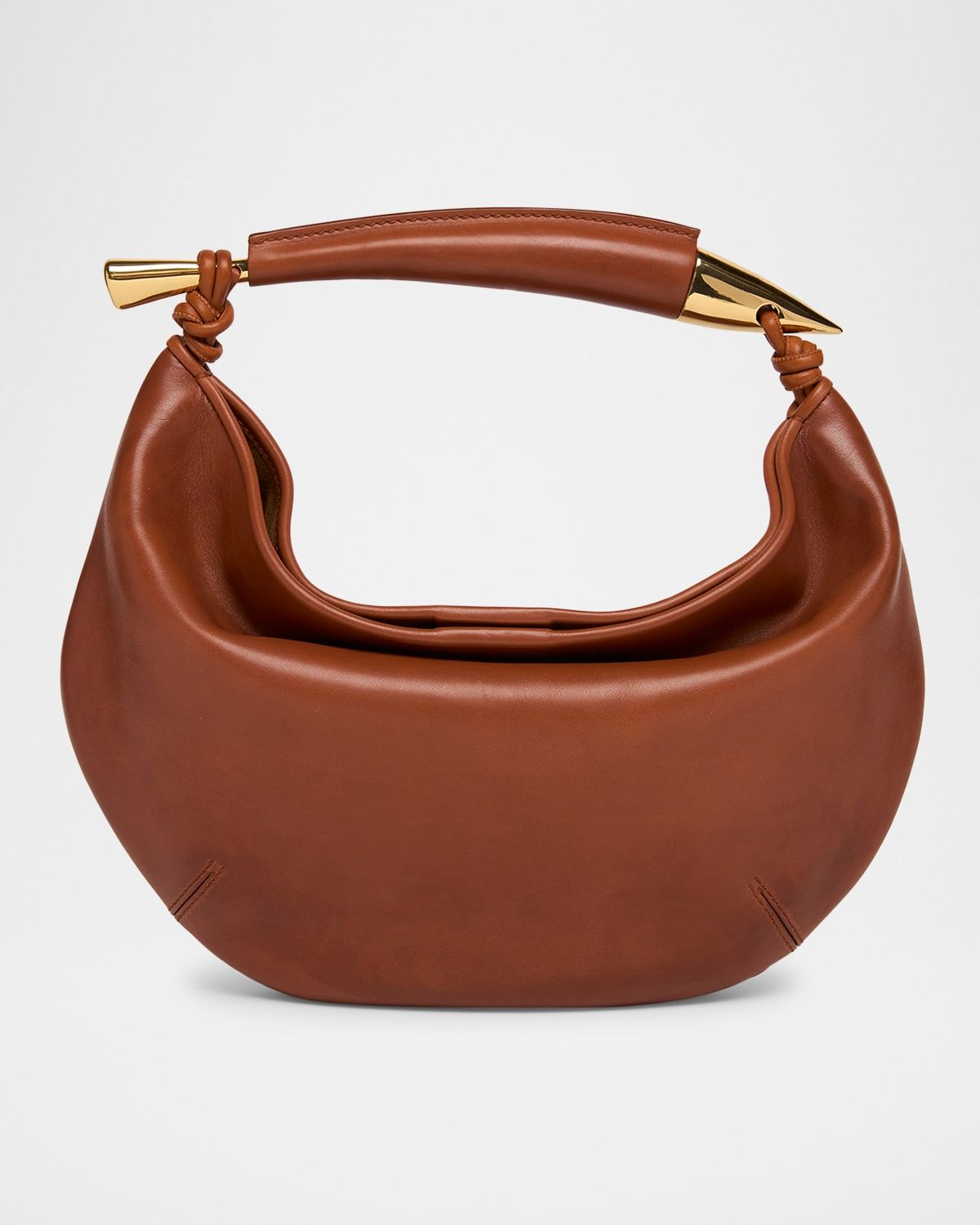 Small Sardine Leather Top-Handle Bag