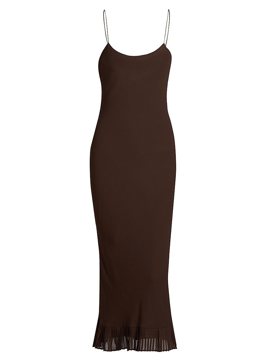 Women's Suki Pleated Hem Midi-Dress - Mole - Size 12