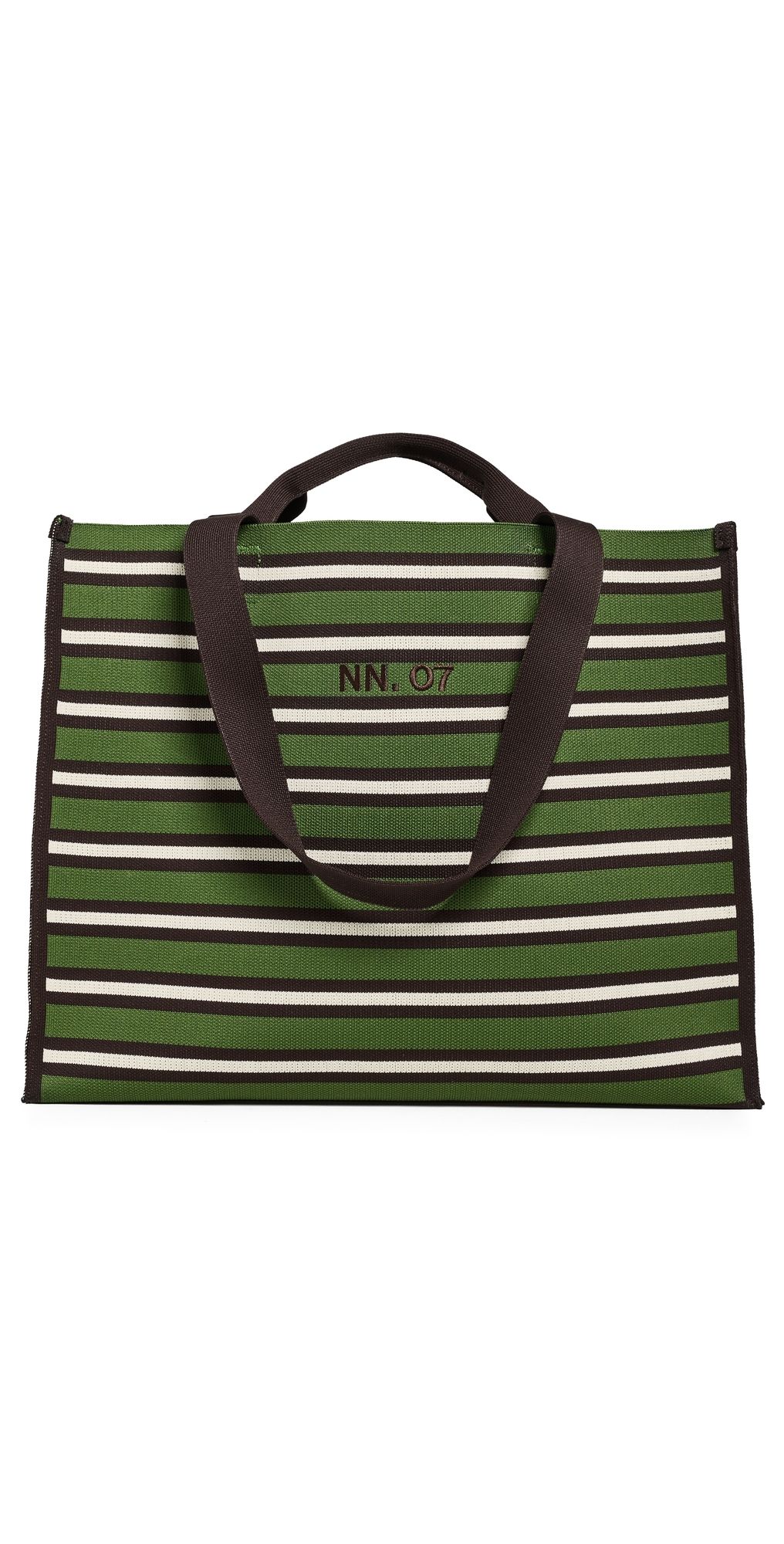 NN07 Striped Market Tote Green Stripe One Size