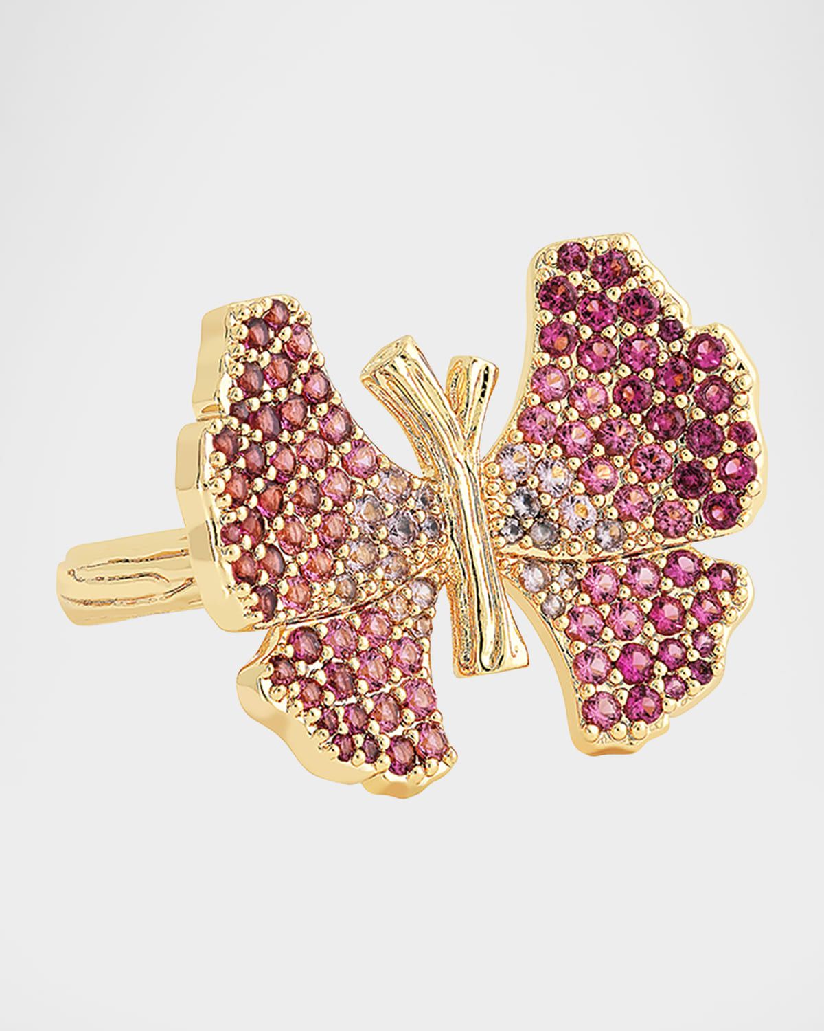 Cubic Zirconia Butterfly Ring