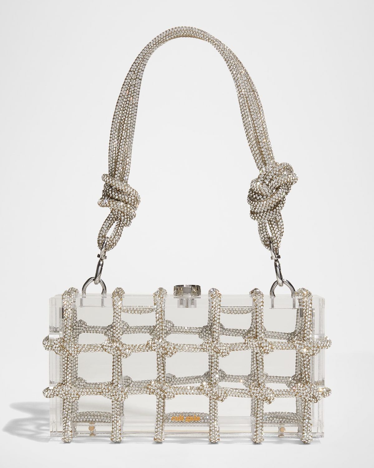 Bess Caged Embellished Box Shoulder Bag