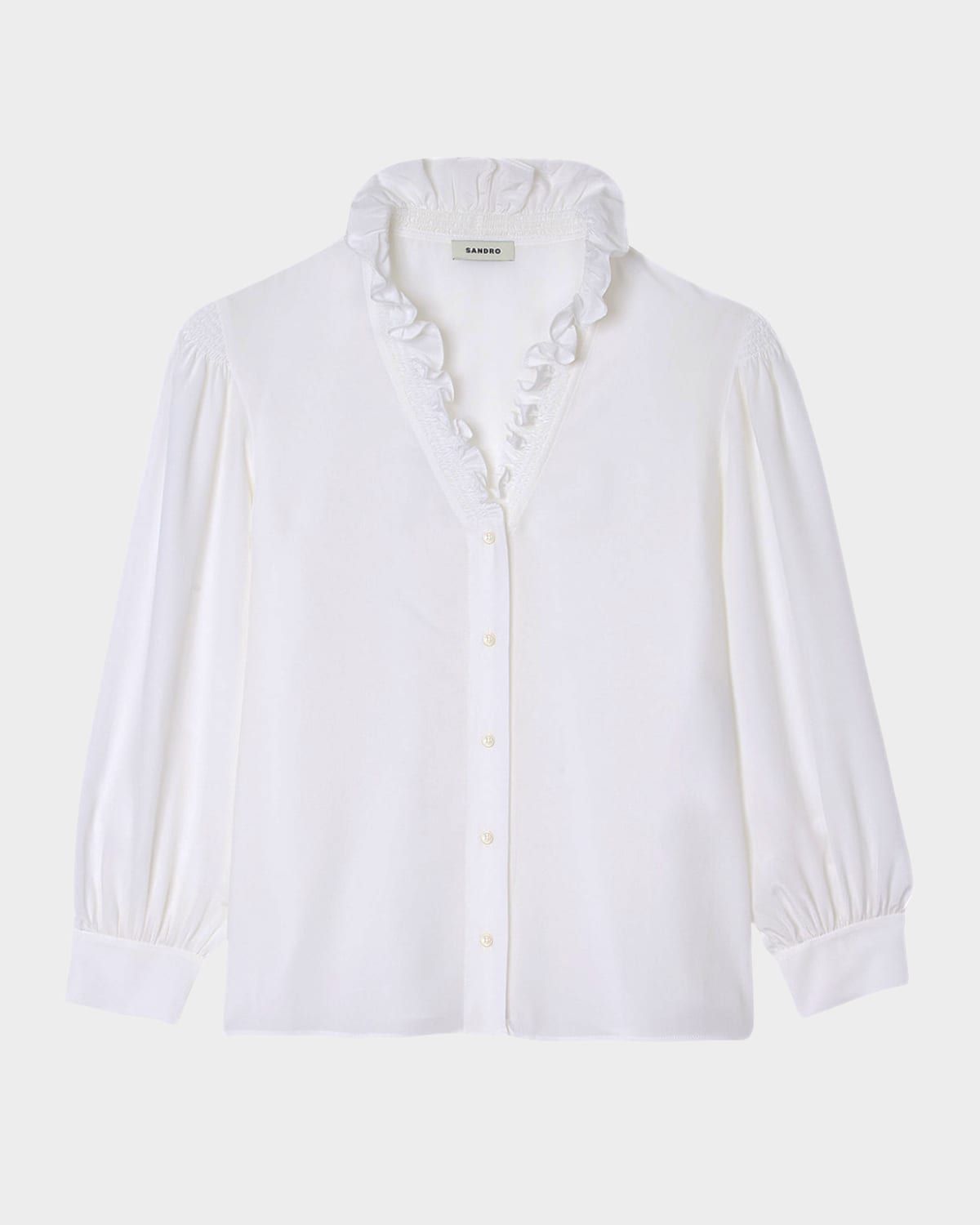 Lisandro Ruffled Silk Shirt