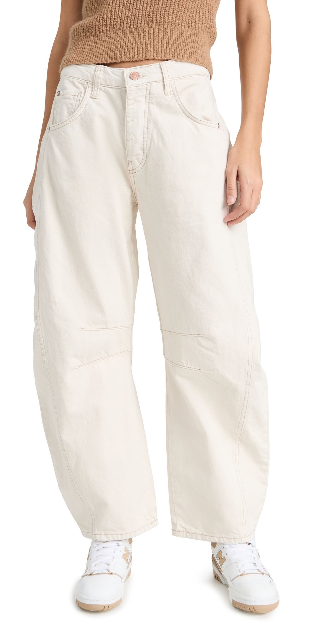 Free People We The Free Good Luck Barrel Jeans Milk 24