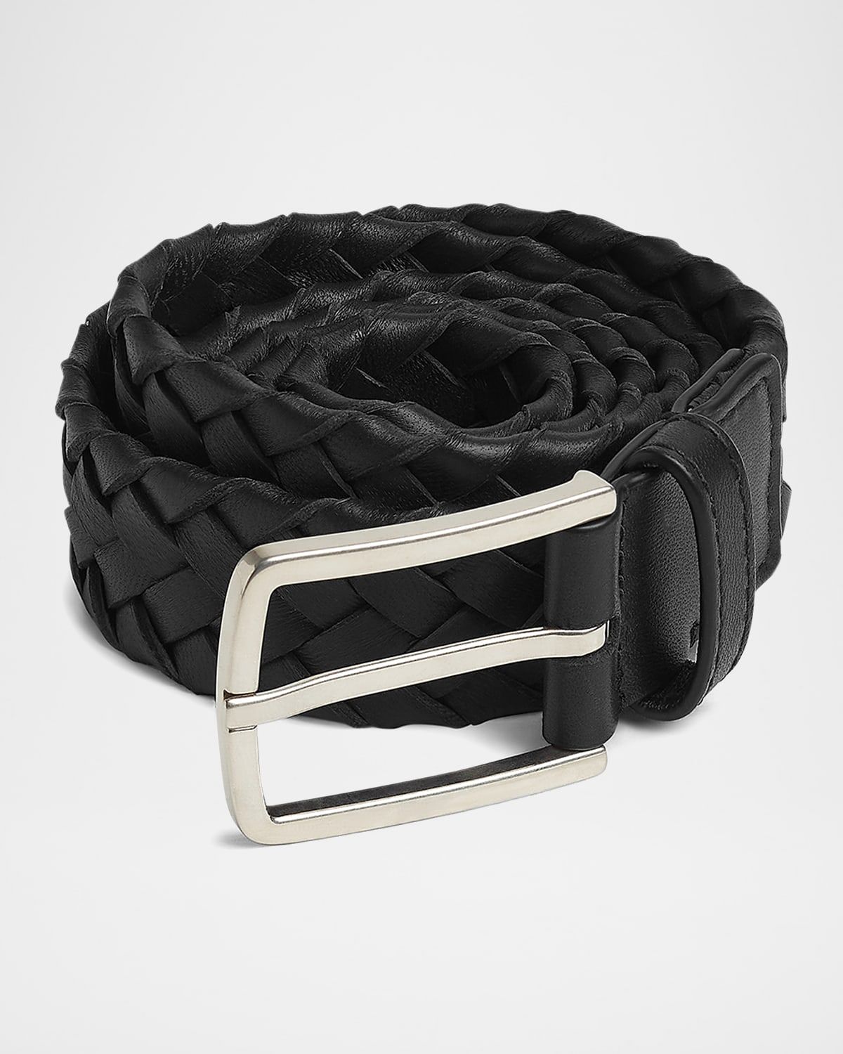 Men & apos;s Intreccio-Buckle Napa Leather Belt
